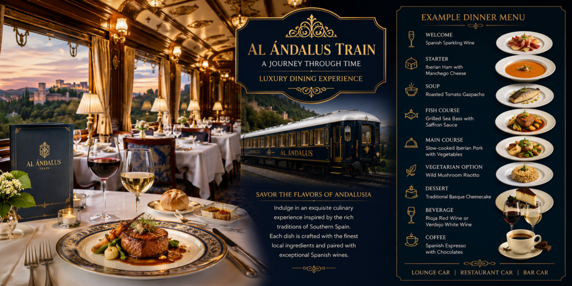 Al Ándalus Train Dinner Menu Examples Luxury Guide