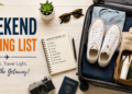 Weekend packing list